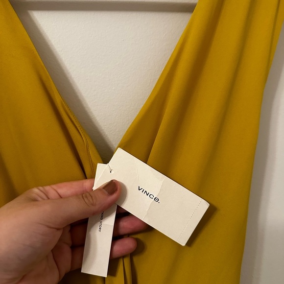 Vince Pleated Front Twist Midi Dress - Limonata NWT - Picture 11 of 13